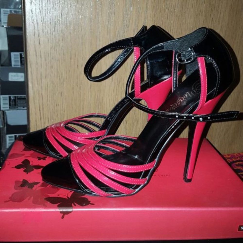 Red and Black pumps